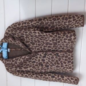 Animal print wood blazer, size MP